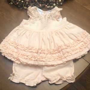 🐨Koala Baby Boutique Linen Dress w/Bottoms 0-3 M